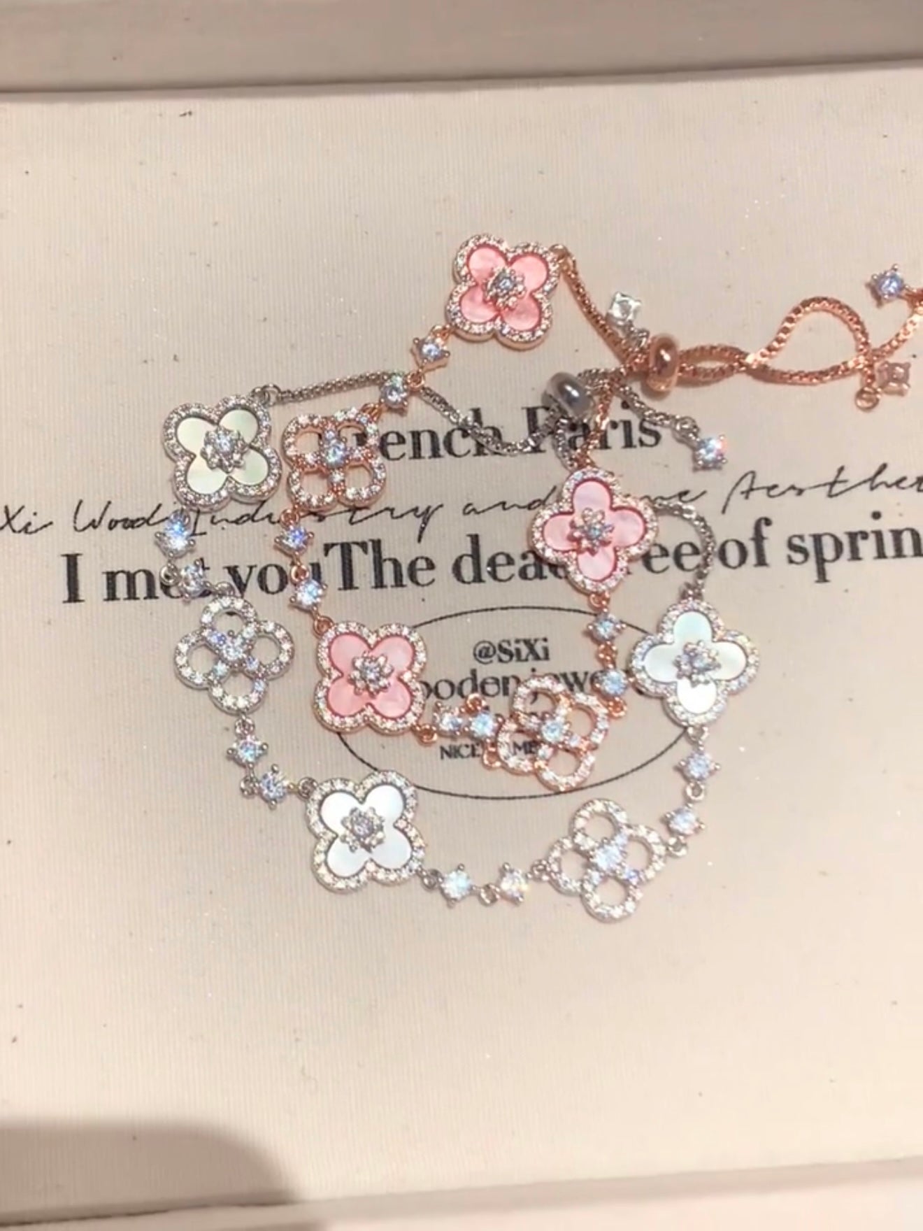 Sparkle Clover Bracelet