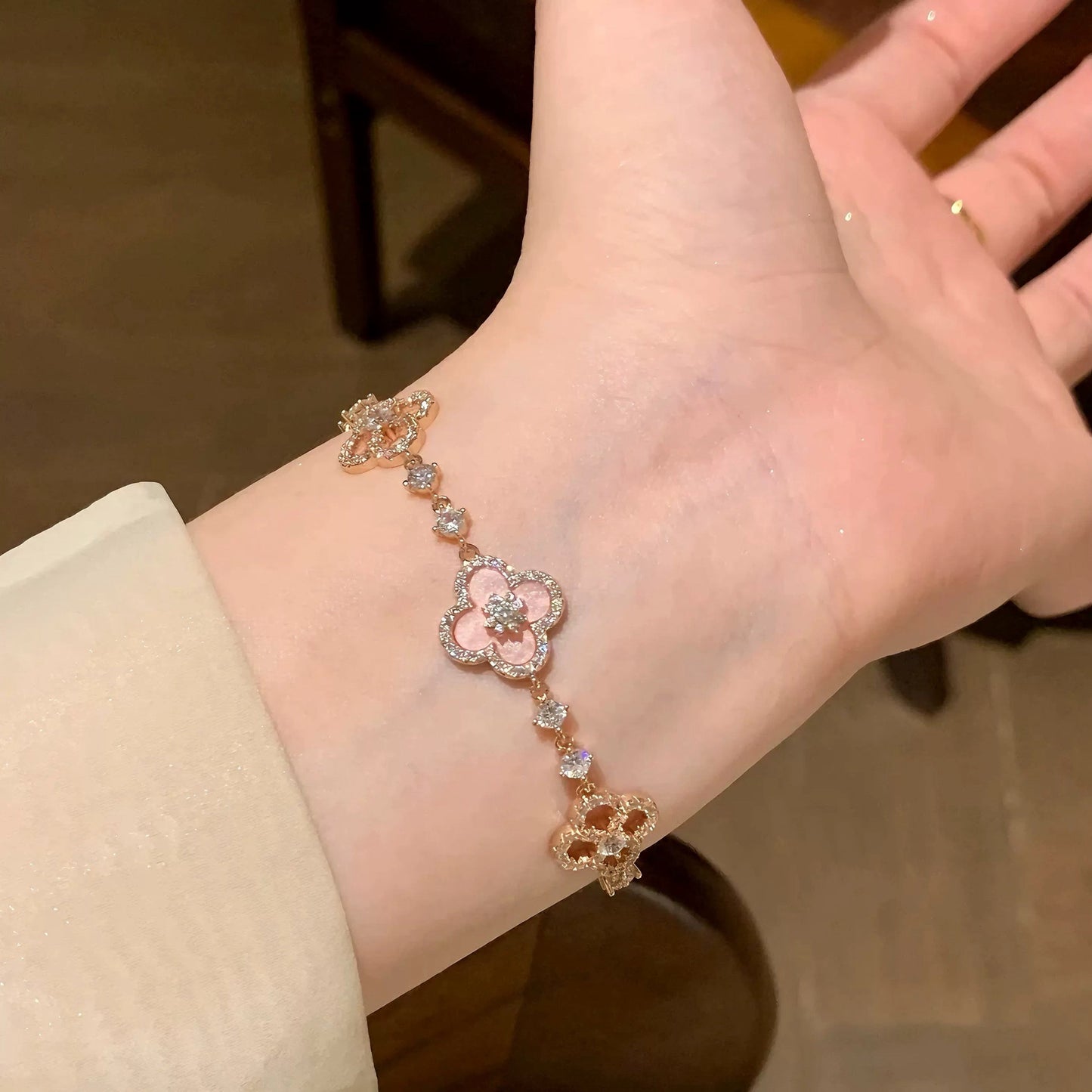 Sparkle Clover Bracelet